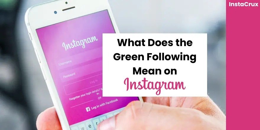Green Following Button on instagram